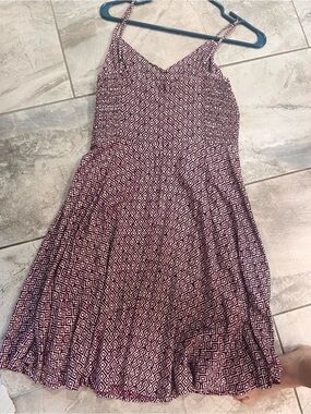 Old Navy purple and White Geometric Midi Sundress